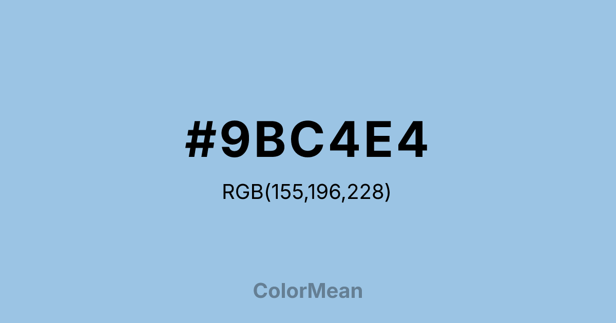 #9BC4E4 color swatch