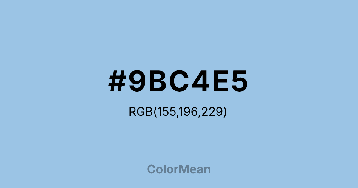 #9BC4E5 color swatch
