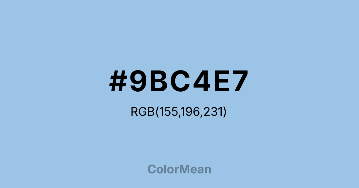 #9BC4E7 color swatch