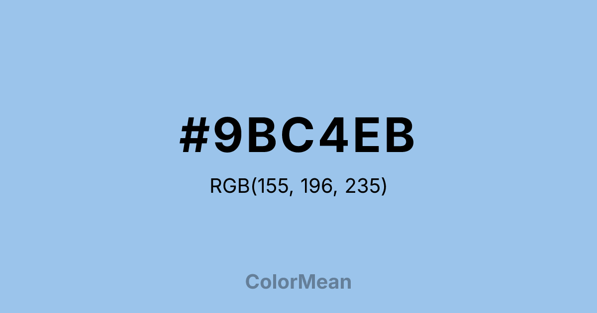 #9BC4EB color swatch