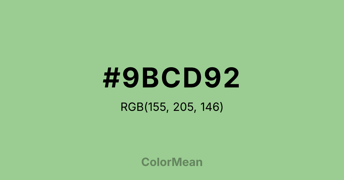 #9BCD92 color swatch