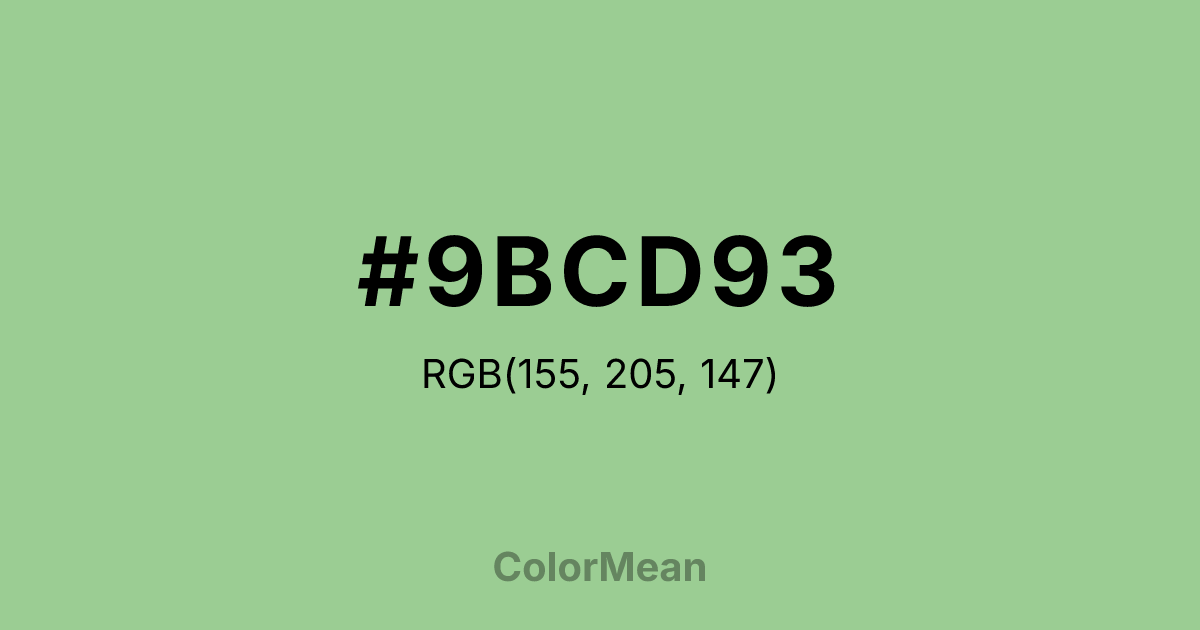 #9BCD93 color swatch