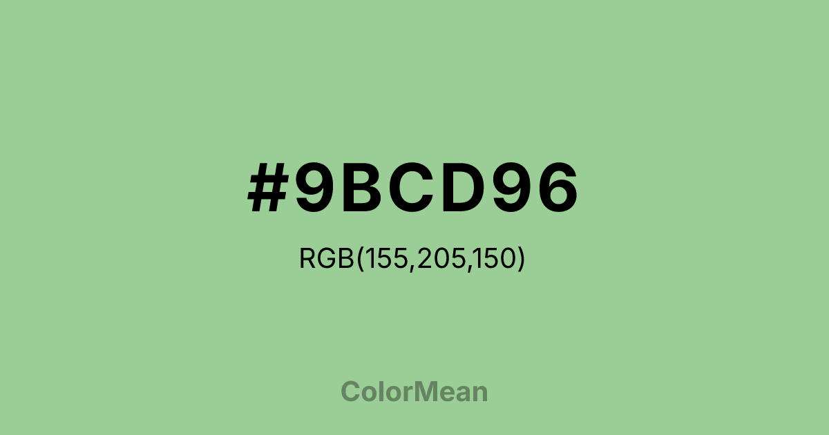 #9BCD96 color swatch