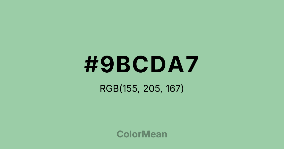 #9BCDA7 color swatch