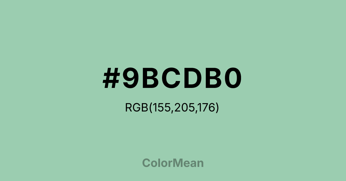 #9BCDB0 color swatch