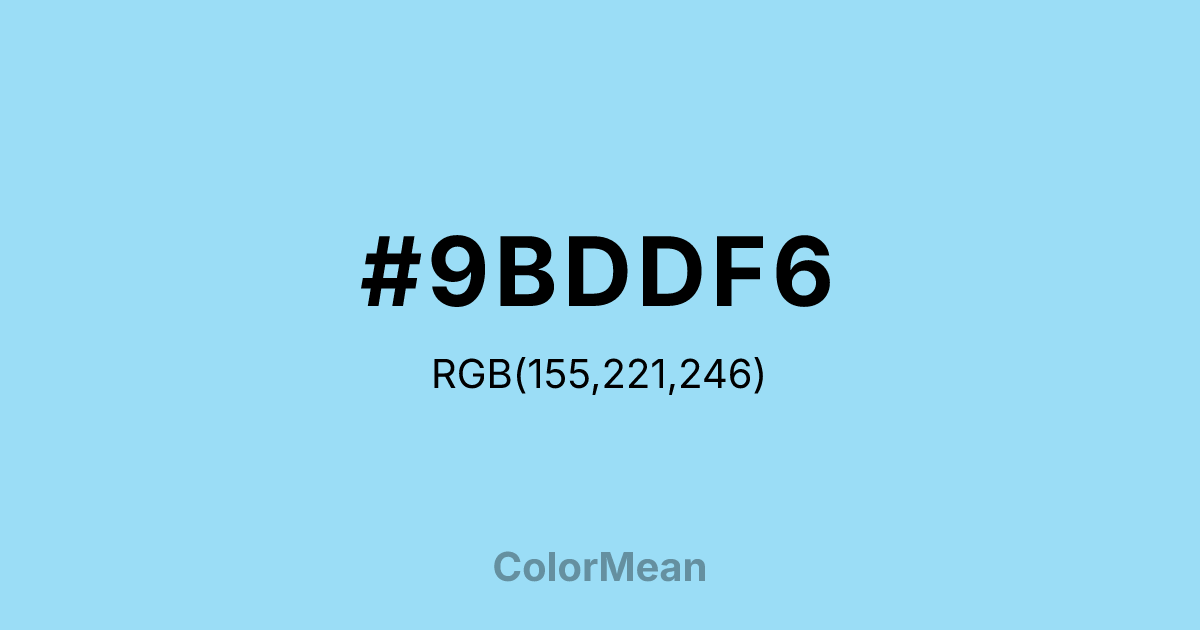 #9BDDF6 color swatch