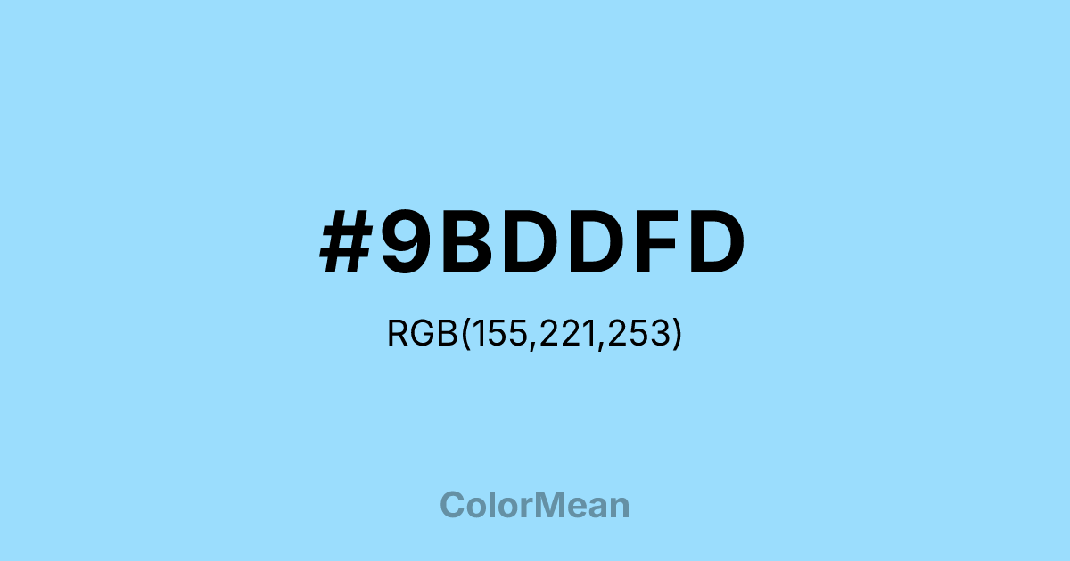 #9BDDFD color swatch