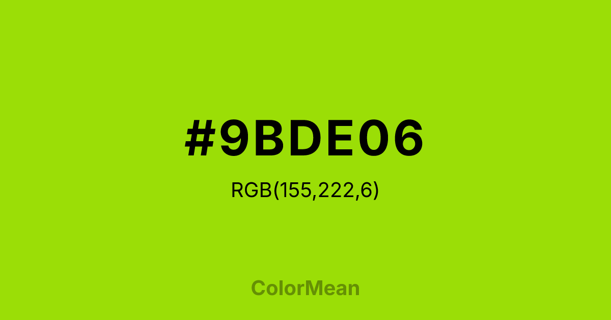 #9BDE06 color swatch