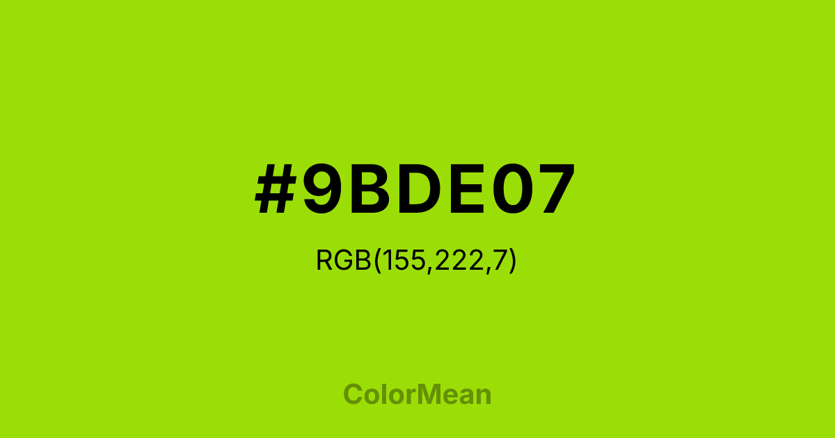 #9BDE07 color swatch
