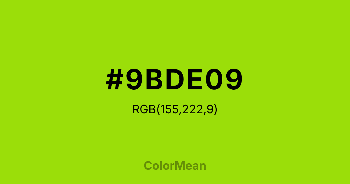 #9BDE09 color swatch