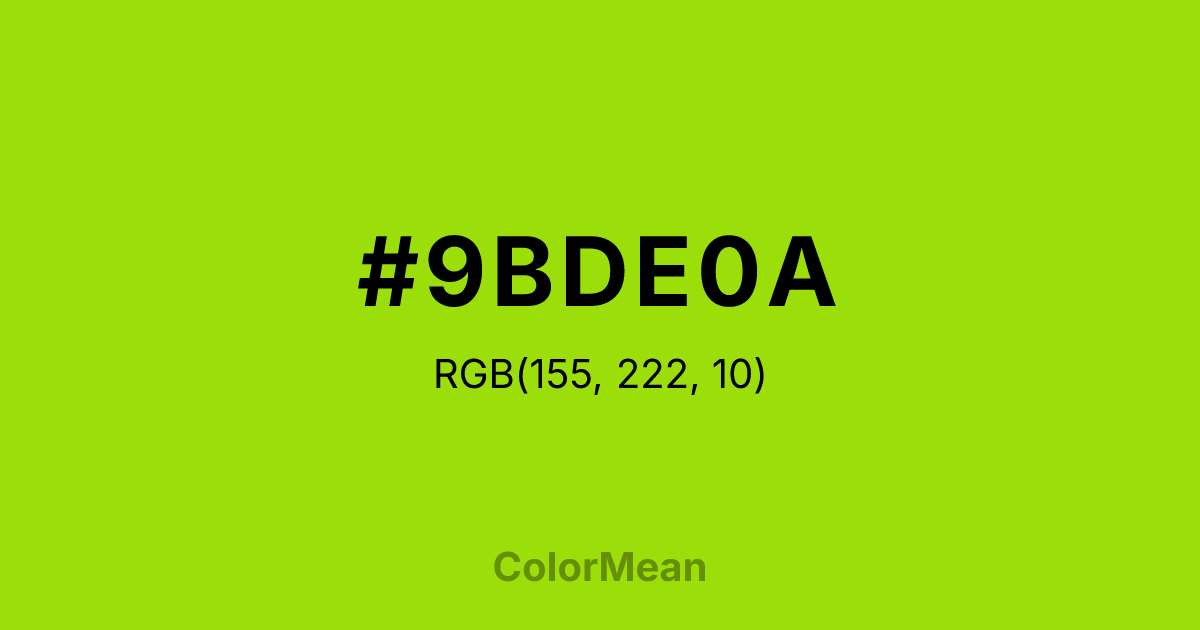#9BDE0A color swatch