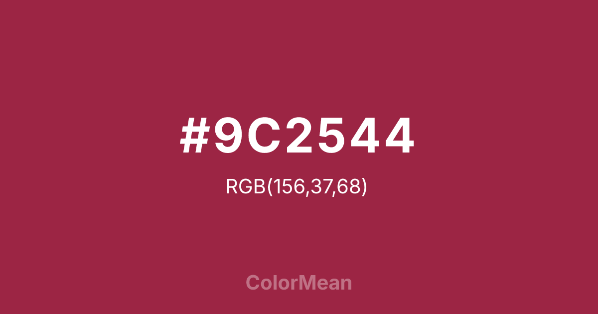 #9C2544 color swatch