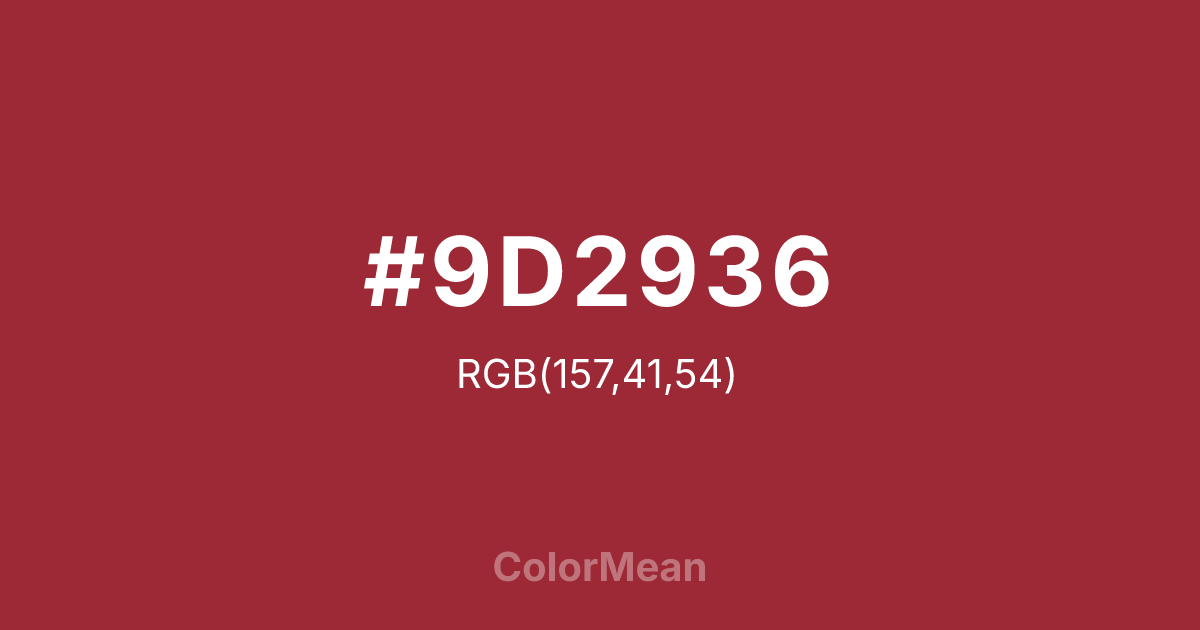 #9D2936 color swatch