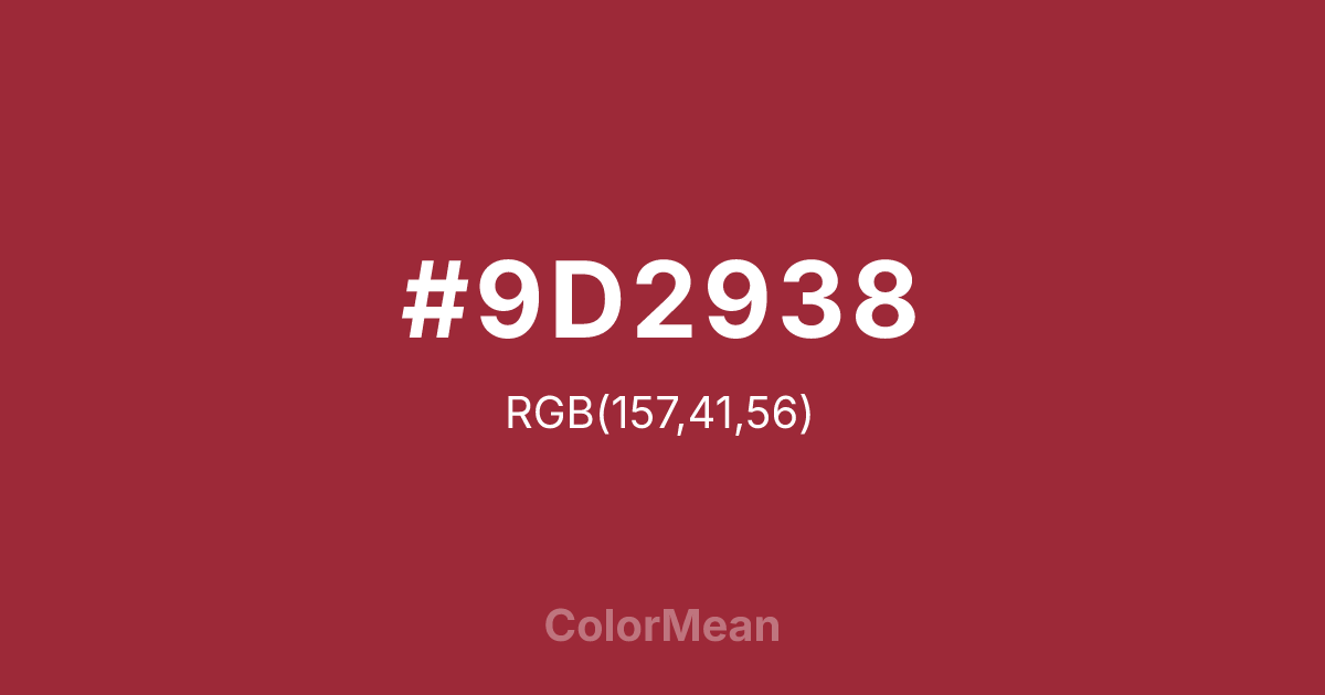 #9D2938 color swatch