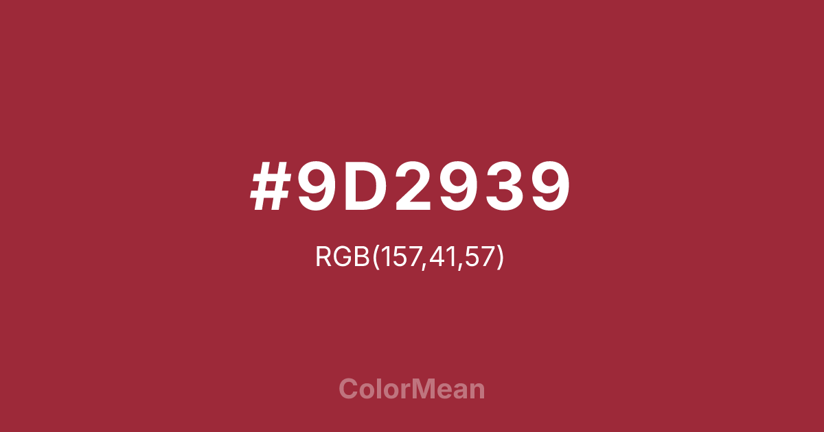 #9D2939 color swatch
