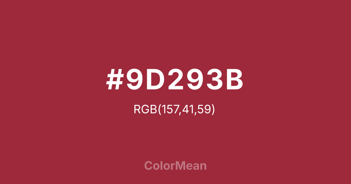 #9D293B color swatch