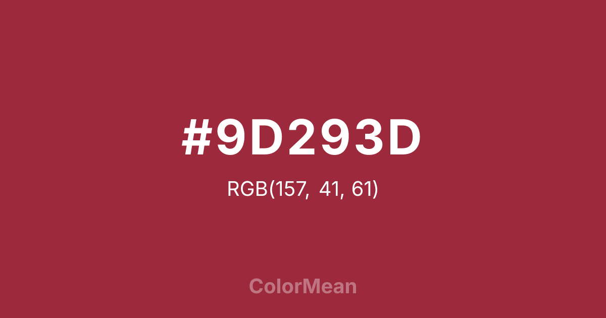 #9D293D color swatch