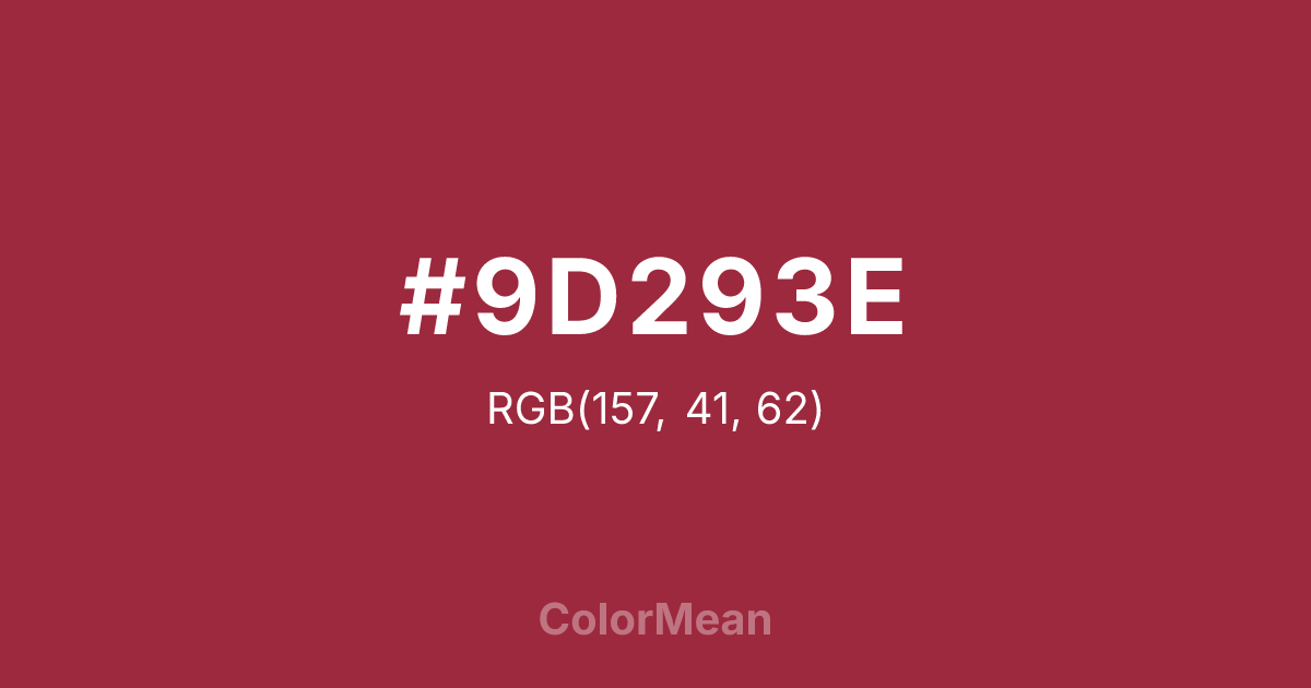 #9D293E color swatch