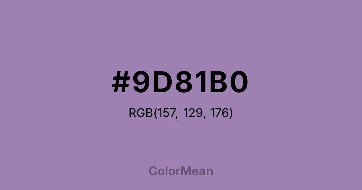 #9D81B0 color swatch