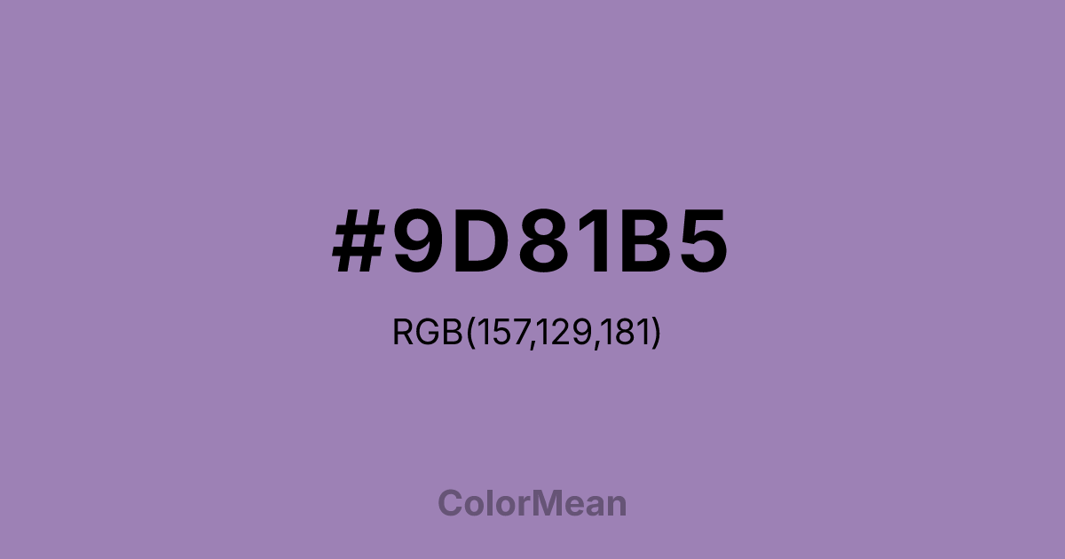 #9D81B5 color swatch