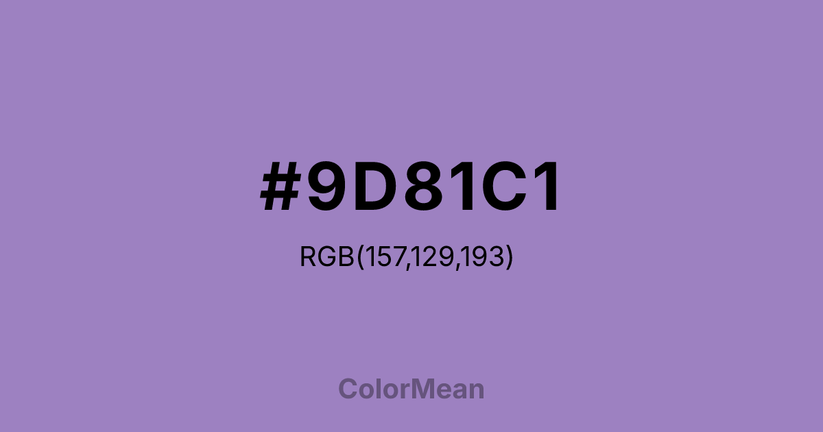 #9D81C1 color swatch