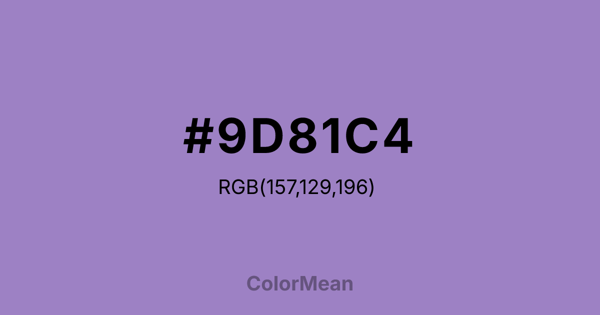 #9D81C4 color swatch