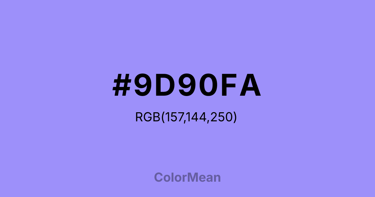 #9D90FA color swatch