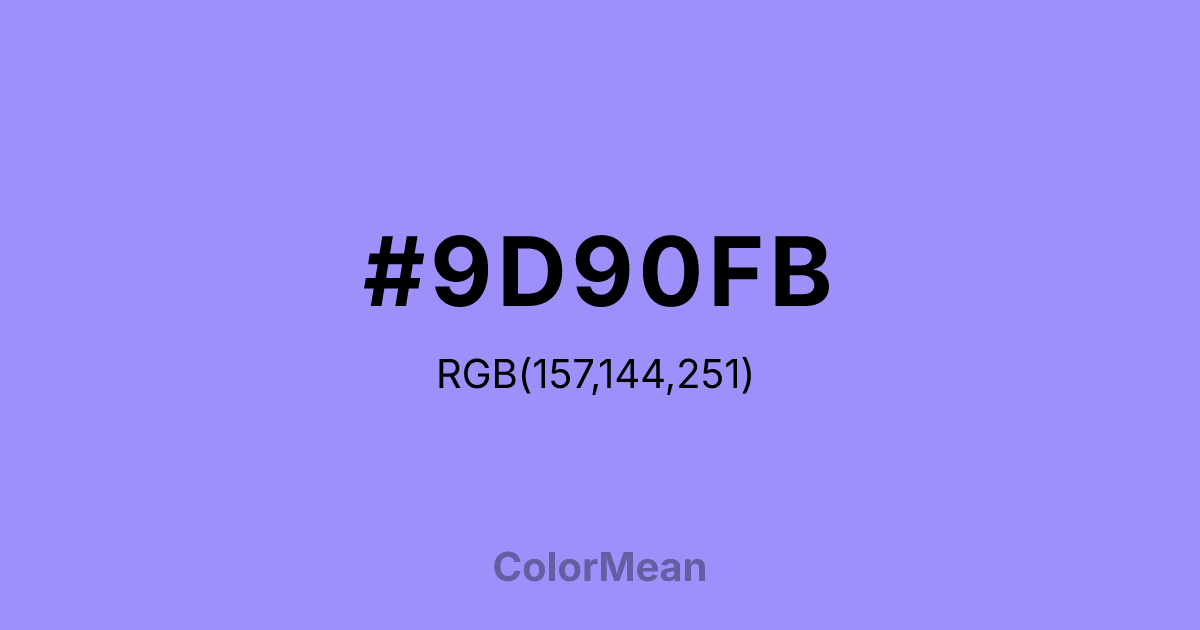 #9D90FB color swatch