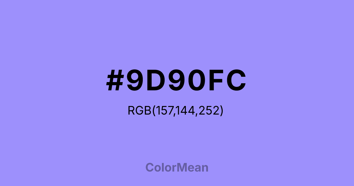 #9D90FC color swatch