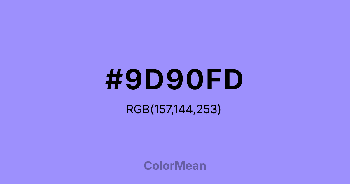 #9D90FD color swatch