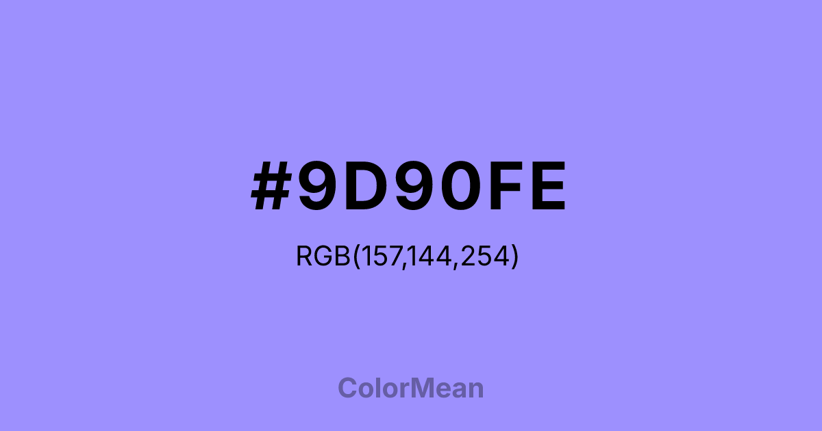 #9D90FE color swatch