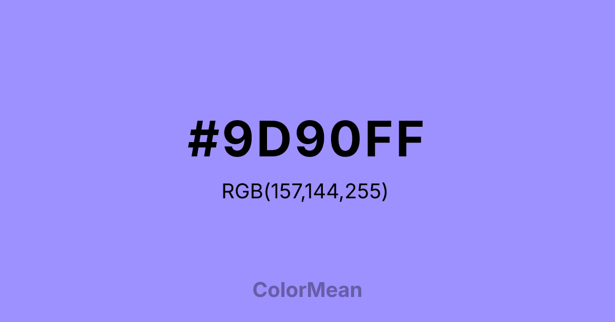 #9D90FF color swatch
