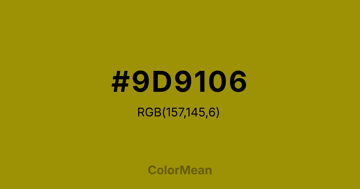 #9D9106 color swatch