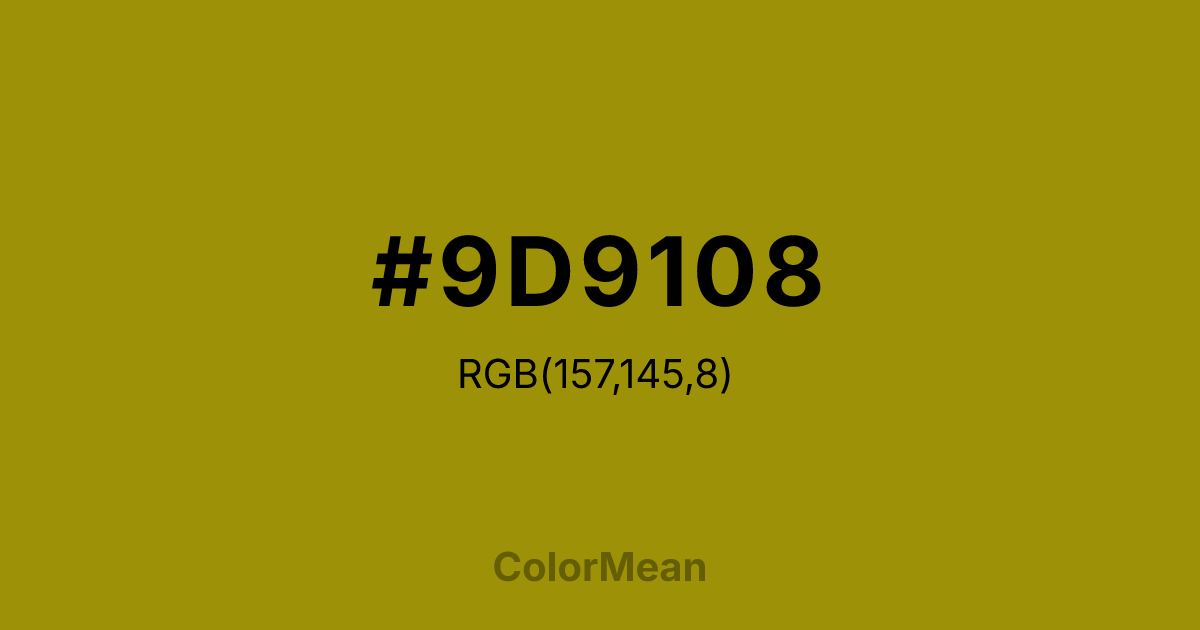 #9D9108 color swatch