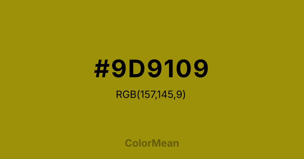 #9D9109 color swatch