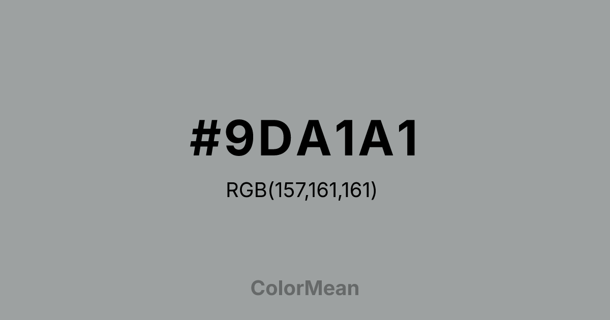 #9DA1A1 color swatch