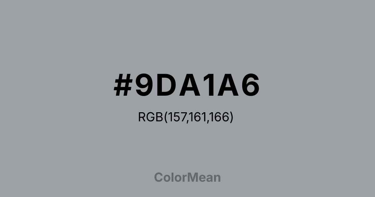 #9DA1A6 color swatch