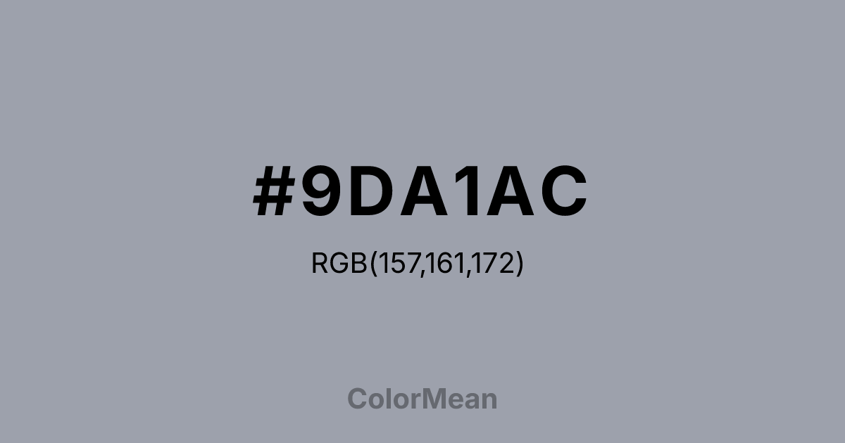 #9DA1AC color swatch