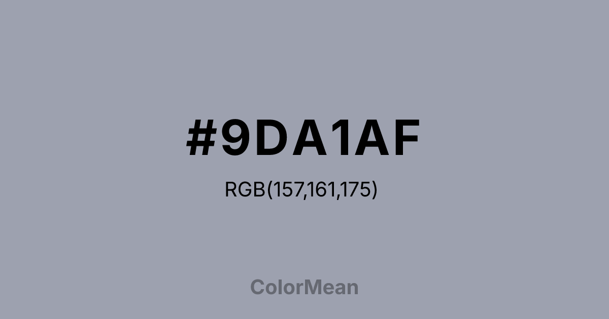 #9DA1AF color swatch