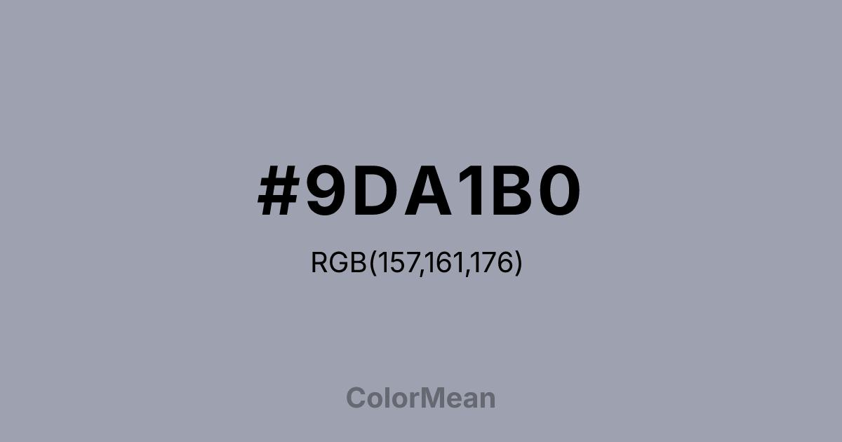 #9DA1B0 color swatch