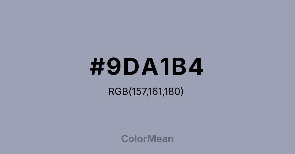 #9DA1B4 color swatch