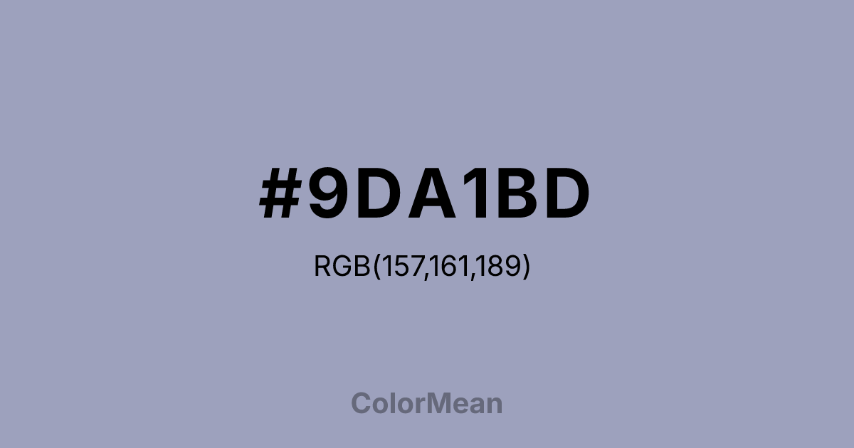 #9DA1BD color swatch
