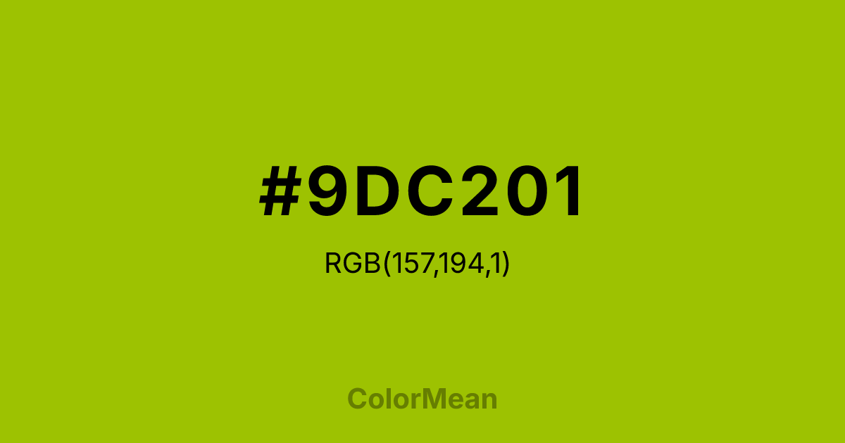 #9DC201 color swatch