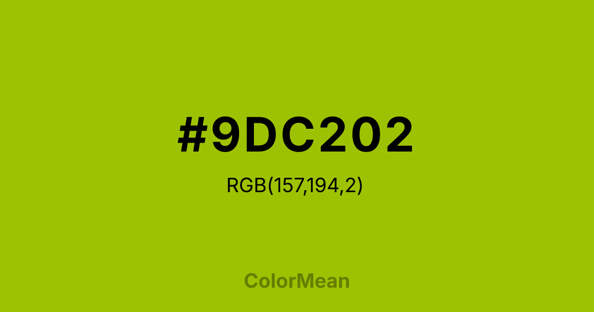 #9DC202 color swatch