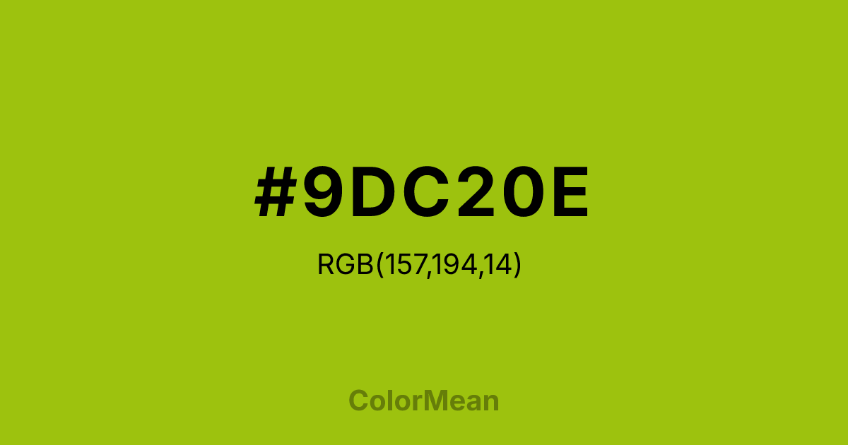 #9DC20E color swatch