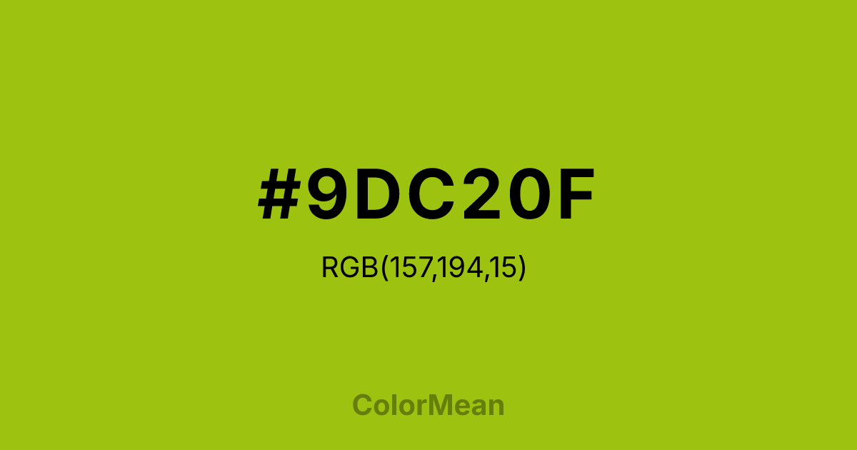 #9DC20F color swatch