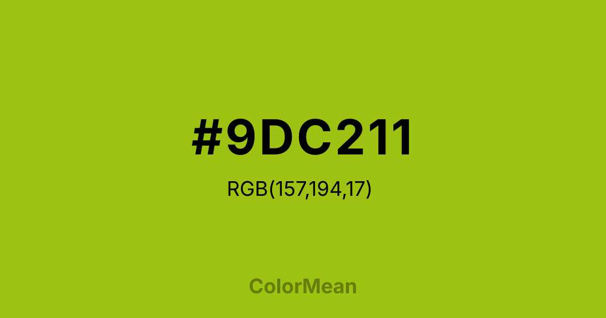 #9DC211 color swatch