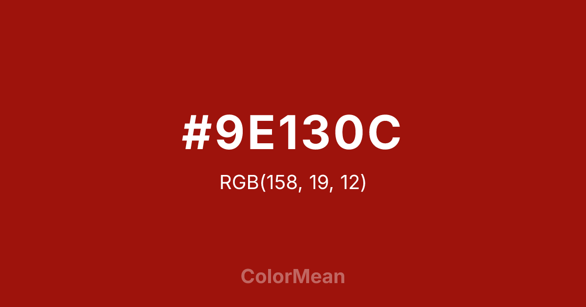 #9E130C color swatch