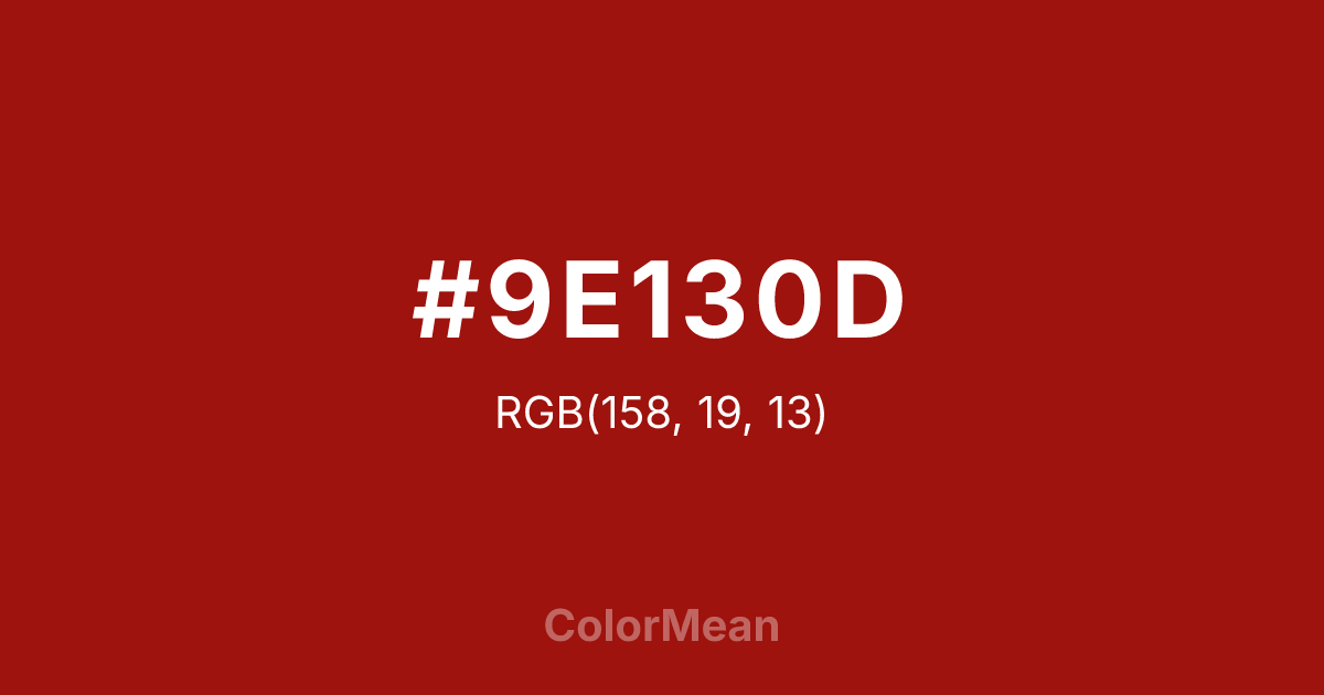 #9E130D color swatch