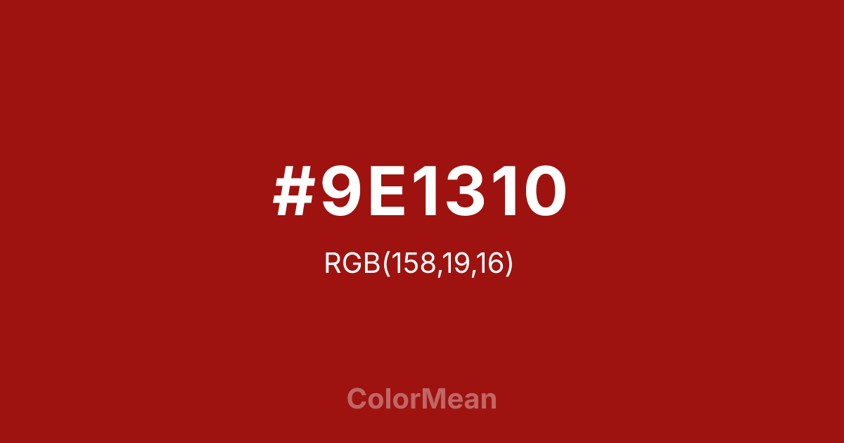 #9E1310 color swatch